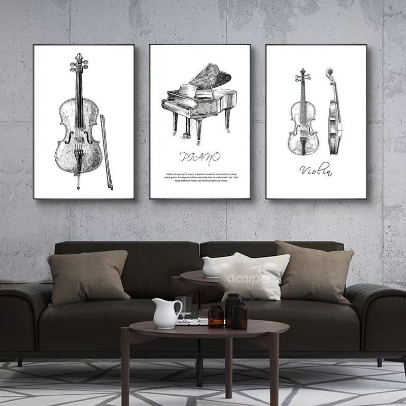 Canvas Painting Modern Minimal - Musical Instrument Photo review and price