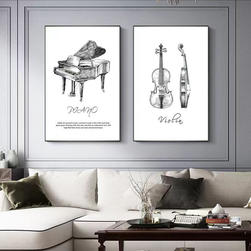 Canvas Painting Modern Minimal - Musical Instrument Photo review and price