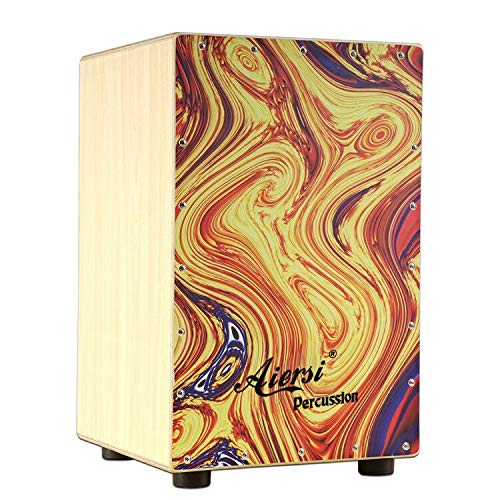 Colour Wood Hand Cajon Box Dru - Cajon Musical Instrument review and price